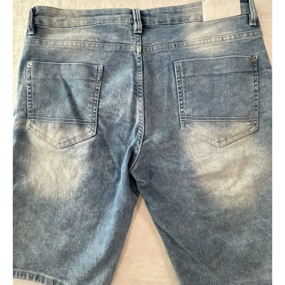 South Pole Shorts Mens 34 (Fits 36)‎ Slim Fit Jean Denim Jorts Faded Y2K 00s VTG